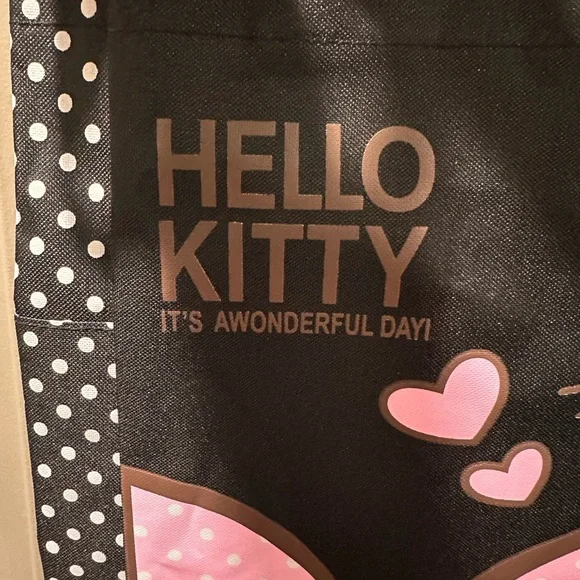 Hello Kitty Black Polka Dot Tote Bag - Picture 3 of 5